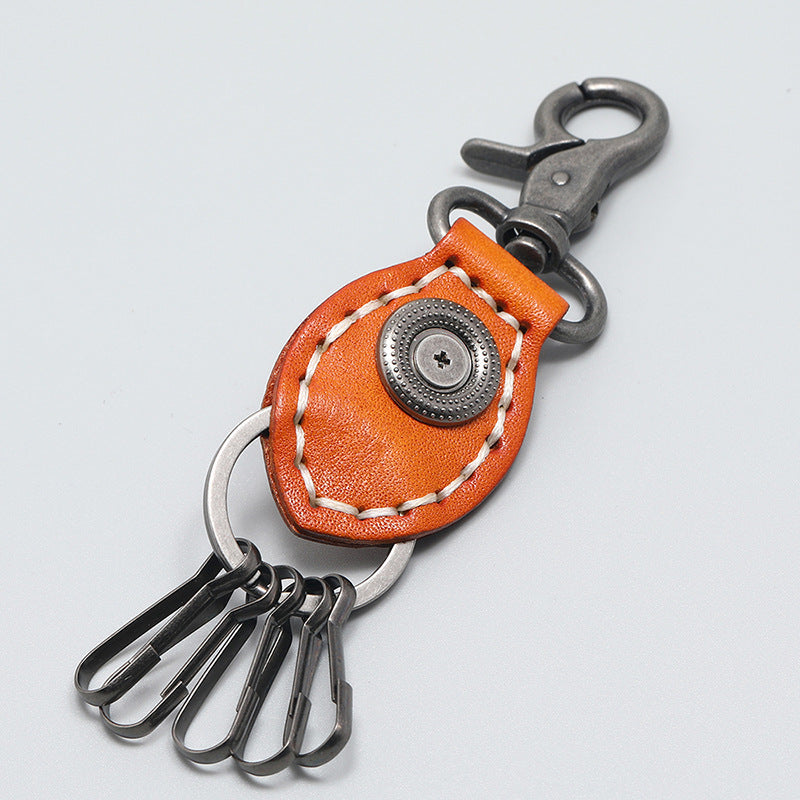 Wholesale Alloy Wings Leather Keychain
